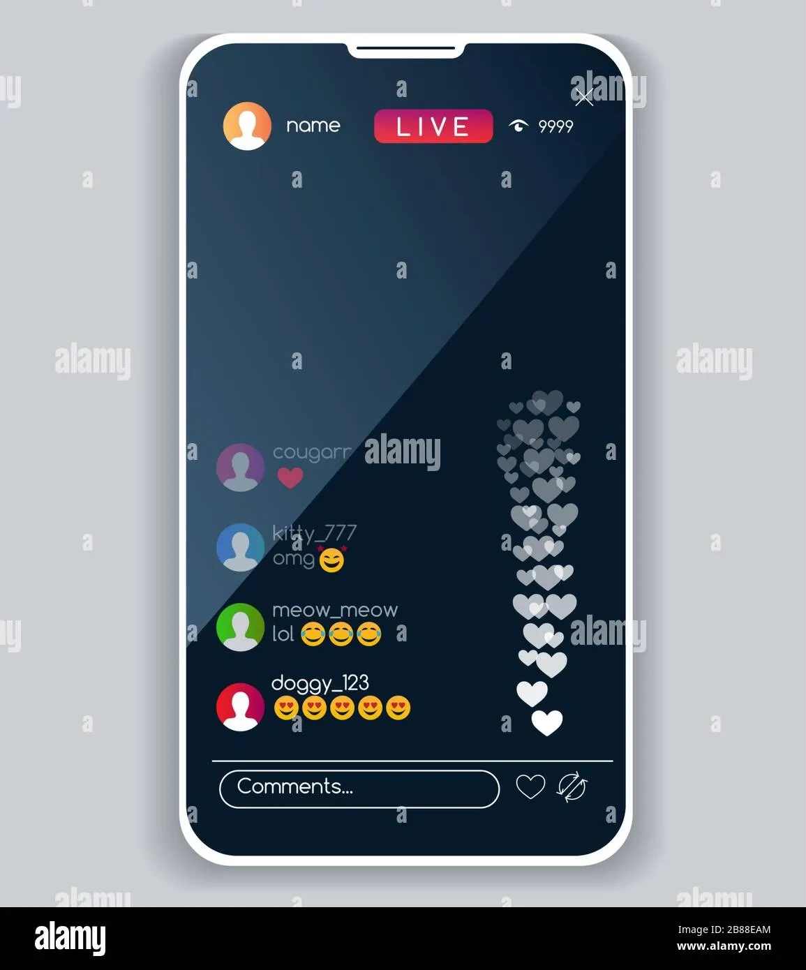 爱豆传媒手机直播弹幕互动界面展示